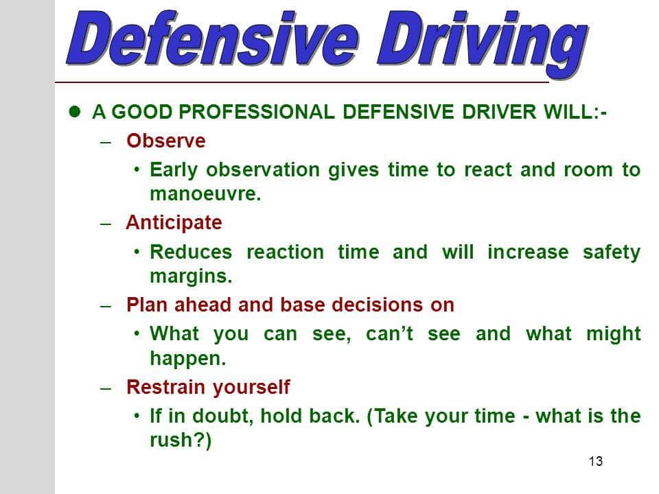 Defensive Driving – Exactly What Does It Mean?